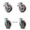 Service Caster 8 Inch Polyurethane Caster Set with Ball Bearings 2 Brakes 2 Swivel Locks SCC SCC-TTL30S820-PPUB-2-BSL-2 - alternate 1